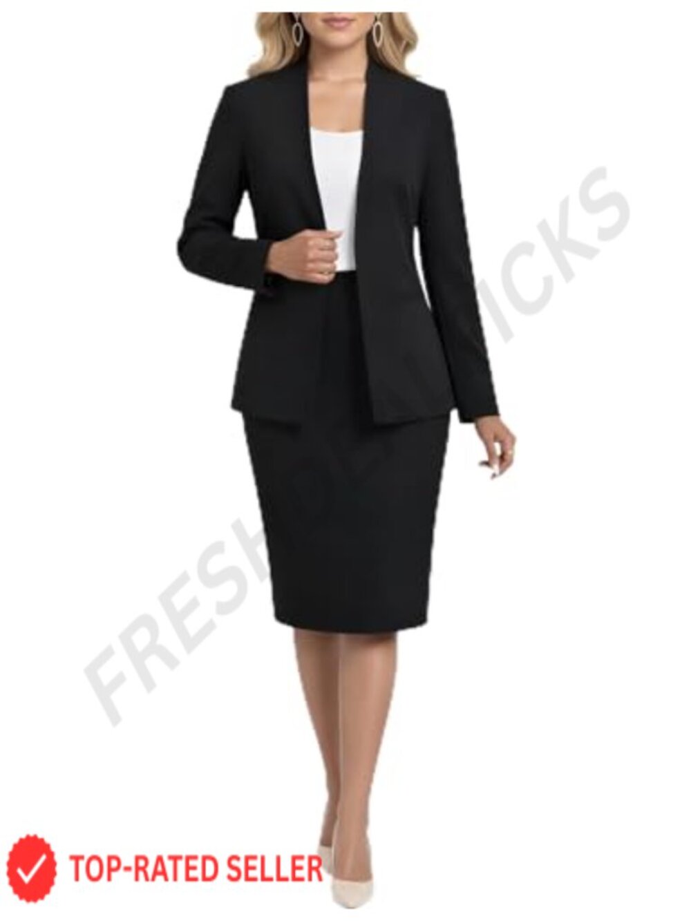 Women's 2 Pc Business Skirt Suit Blazer & Pencil Skirt